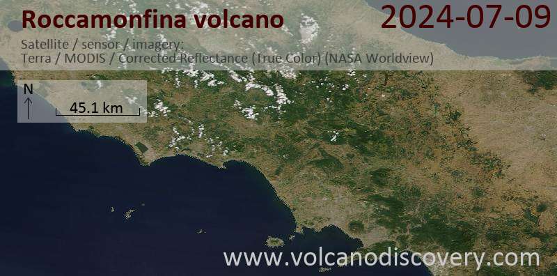 roccamonfina satellite image Terra (NASA)