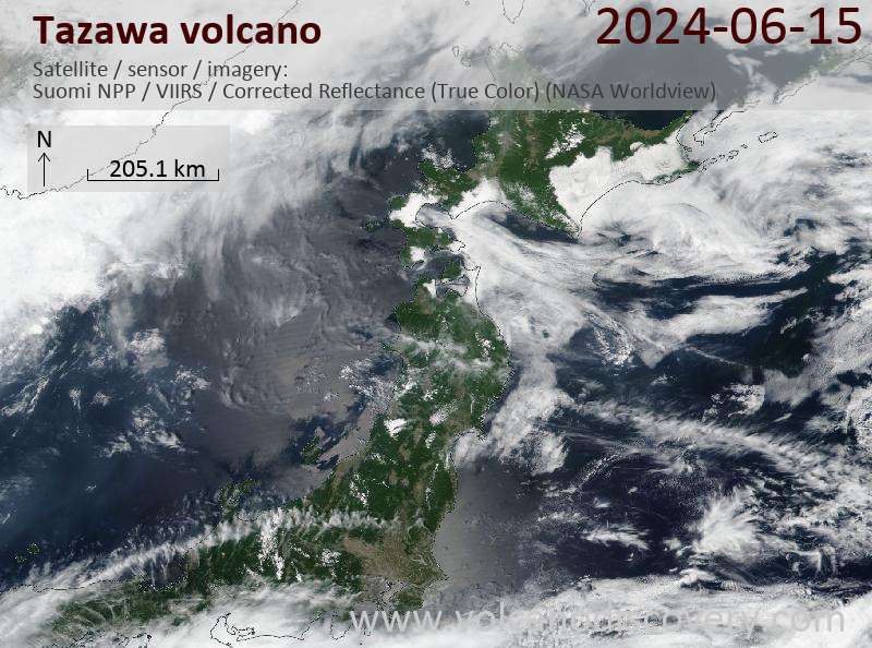 tazawa satellite image Suomi NPP (NASA)